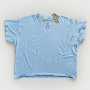 NWT J Crew Lightweight Boxy T-Shirt Womens, Light Blue sz S